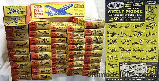 Guillows 45 Guillow's Shelf Model Kits and Poster - Early 1950s plastic model kit